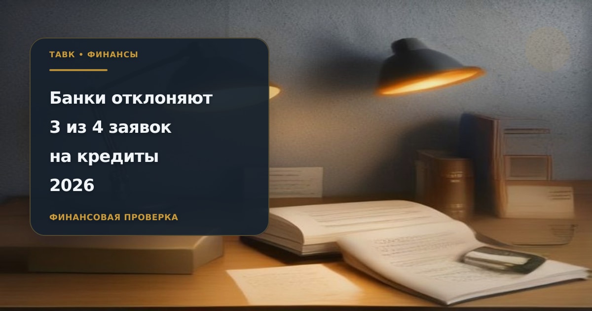Иллюстрация к статье «Банки отклоняют 3 из 4 заявок на кредиты»