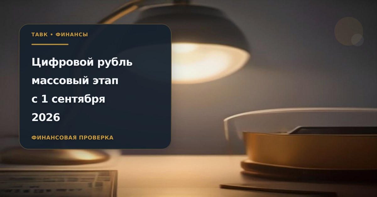 Иллюстрация к статье «Цифровой рубль: массовый этап с 1 сентября 2026»