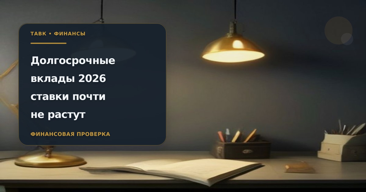 Иллюстрация к статье «Долгосрочные вклады 2026: почему ставки почти не растут»