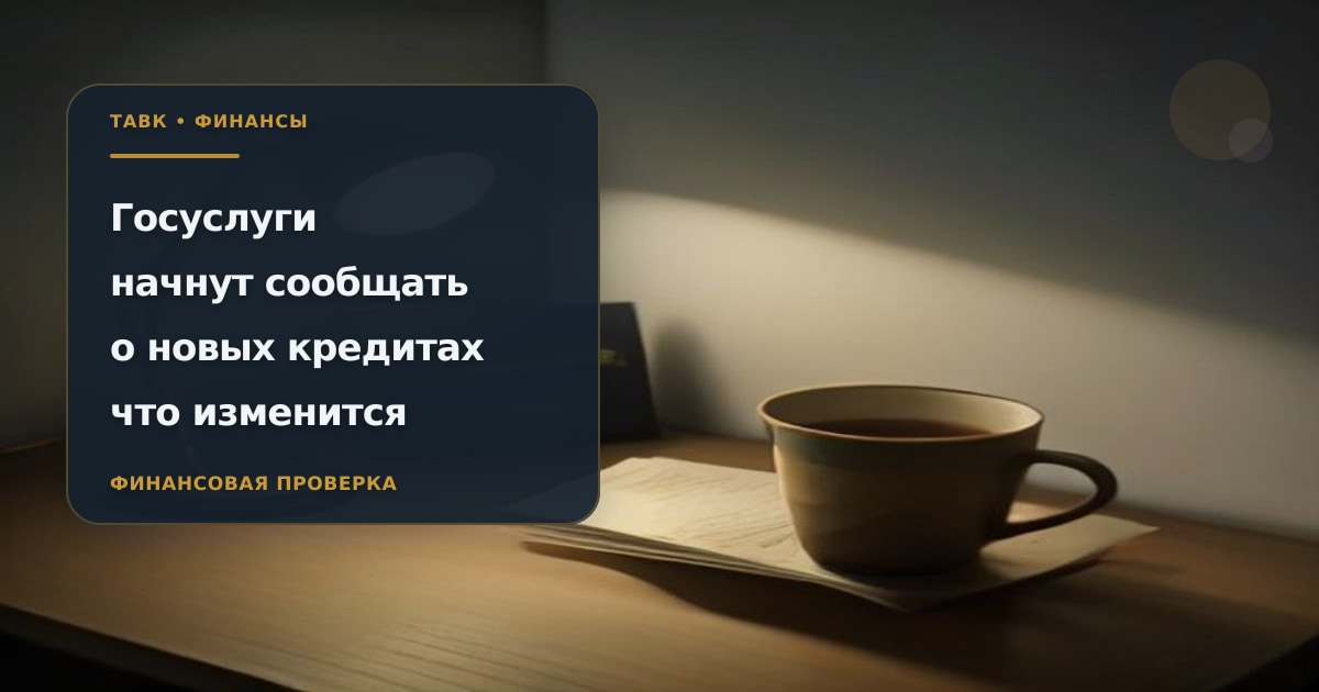 Иллюстрация к статье «Госуслуги начнут сообщать о новых кредитах»