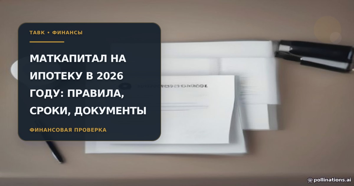 Иллюстрация к статье «Маткапитал на ипотеку в 2026 году: правила и документы»