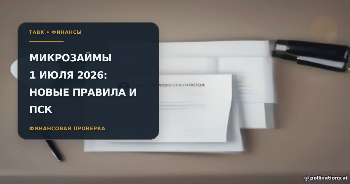 Календарь и документы: новые правила микрозаймов с 1 июля 2026