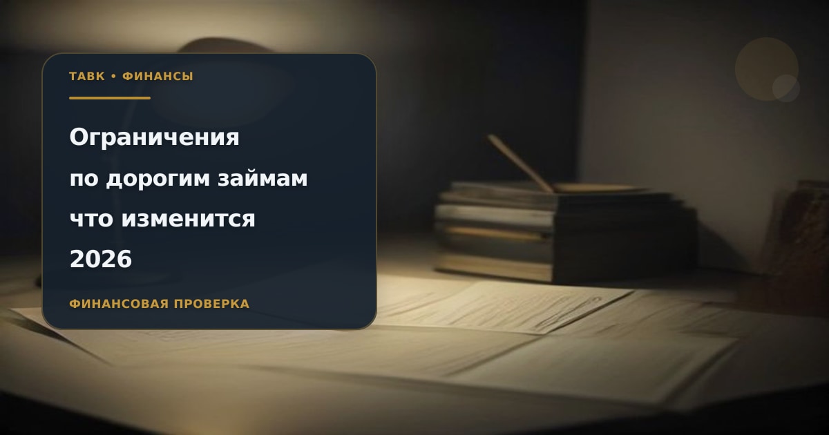 Иллюстрация к статье «Новые ограничения по дорогим займам в 2026 году»