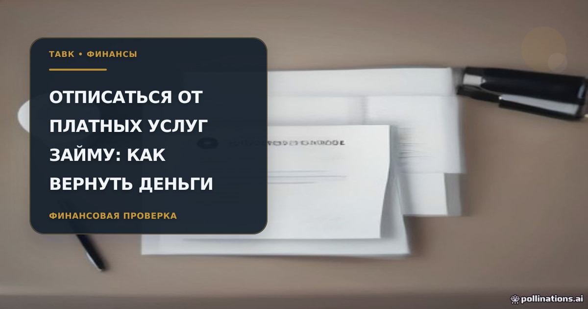 Схема отключения платных услуг сервиса «Займу» и возврата денег