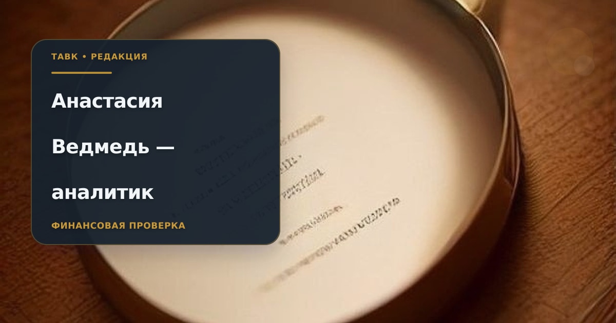 Профиль проверяющего «Тавк» Анастасии Ведмедь