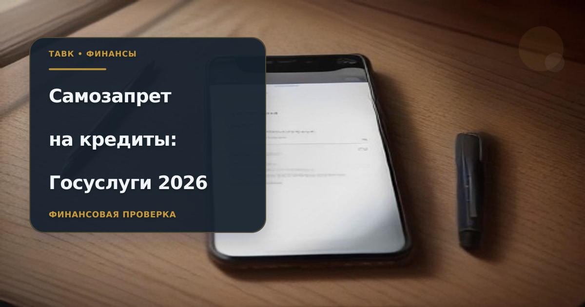 Иллюстрация к статье о самозапрете на кредиты через Госуслуги в 2026 году