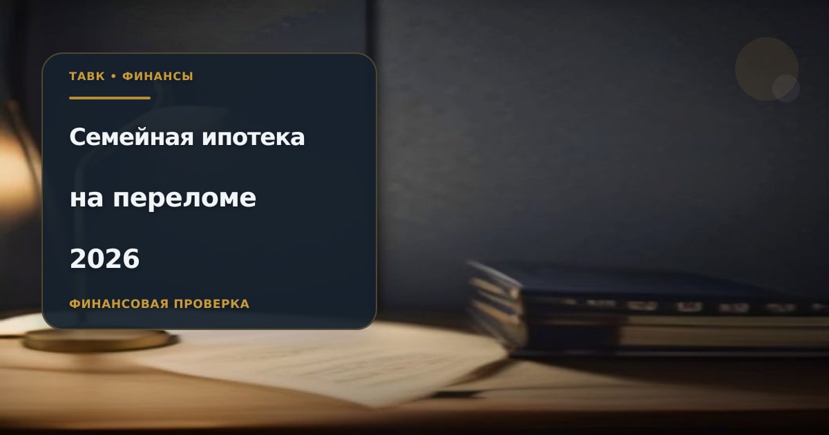 Иллюстрация к статье «Семейная ипотека на переломе 2026»