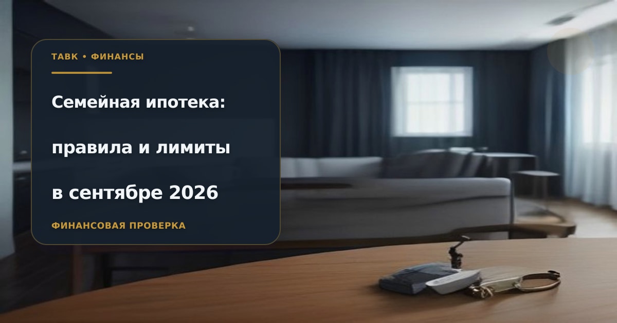Иллюстрация к статье «Семейная ипотека в сентябре 2026 года: новые правила и лимиты»