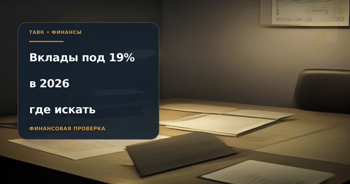 Иллюстрация к статье «Вклады под 19% в 2026: где искать и на что смотреть»